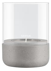 blomus Windlicht -Calma- | Farbe Satellite | Größe S | (exkl. Kerze) | Aus Polyresin und Glas; Für stimmungsvolles Kerzenlicht; Ø 10 x H 14 cm