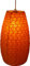 GURU SHOP Kleiner Ovaler Lokta Papierlampenschirm, Hängelampe Coronada - Orange, Lokta-Papier, 42x22x22 cm, Asiatische Lampenschirme aus Papier & Stoff