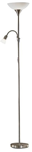Eglo 82842.Lampe Schaft Mit Up2.Leselicht, Edelstahl, Nickel Matt Finish