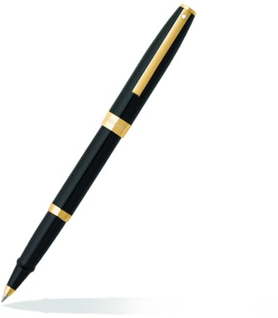 Sheaffer Sagaris Gold Trim Rollerball Pen - Gloss Black