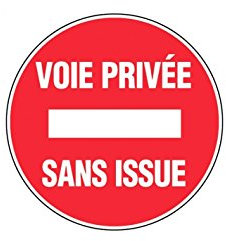 Panneau Voie privée sans issue - Rigide Ø300mm - 4060132