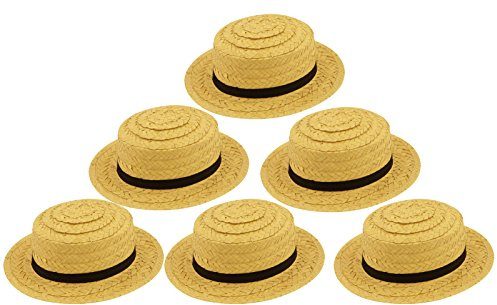 50X BUDGET STRAW BOATER HAT FANCY DRESS 1920'S ROWING BOAT HAT