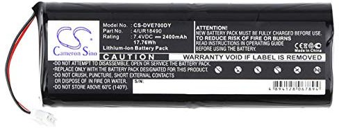 CS-DVE700DY Akku 2400mAh Kompatibel mit [Sony] D-VE7000S Ersetzt 4/UR18490, LIS4095HNP