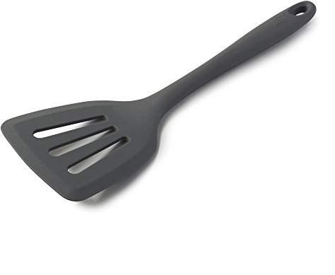 Zeal J157T Silicone Non-Stick Slotted Fish Slice/Cooking Turner (30cm) -Dark Grey