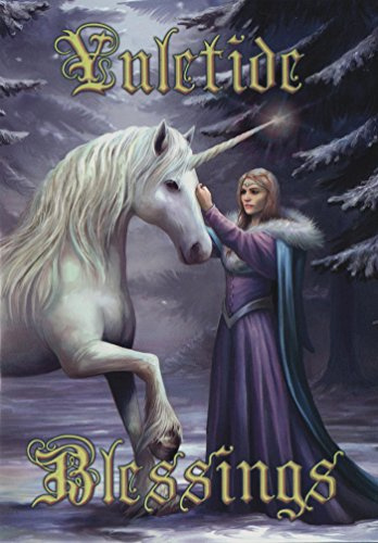 Pure Magic Unicorn Yule Christmas Fantasy Art Anne Stokes Greeting Card