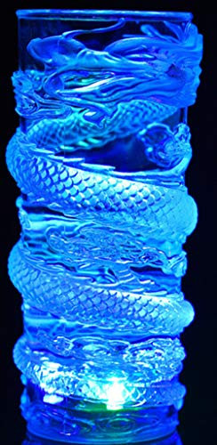 Aibote Tasse à bière à whisky 300 ml avec effet dragon et lumières LED changeant de couleur pour bar, club, soirée, Halloween, Noël