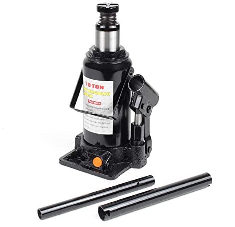 Wiltec Cric a Bottiglia da 10 t abbassamento Lento 205-390 mm Martinetto Idraulico
