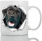 Cute Black Labrador Dog Mug - Ceramic Funny Coffee Mug - Perfect Dog Lover Gift - Cute Novelty Coffee Mug Present - Great Birthday or Christmas Surprise for Friend or Coworker, Men and Women (15oz)