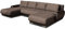 Wohnlandschaft Eckcouch Ecksofa Otis - Big Sofa, Couch mit Schlaffunktion und Bettkasten, U-Sofa, U-Form (Braun + Beige (Madryt 128 + Berlin 03))