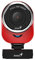 Webcam GENIUS QCAM6000 1080P Full HD con Micro USB, Color Rojo