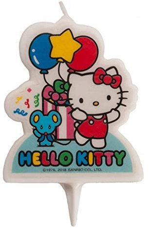 Dekora 346220 Vela 2D de Hello Kitty para Decoración, Multicolor, 2x7x15 cm