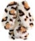 HongHushop Cute Rabbit Case Plush Cover for iPhone 5 5S SE Case Super Soft Warm Fluffy Furry Bunny Ears Shockproof Back Case Cover Chic Bling Crystal Diamond Bowknot Case -Yellow leopard