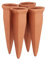 Relaxdays Cône en Argile d’arrosage, Lot de 12, Accessoire d’arrosage, Bouteilles d’1L en Plastique ou vin, Terre Cuite