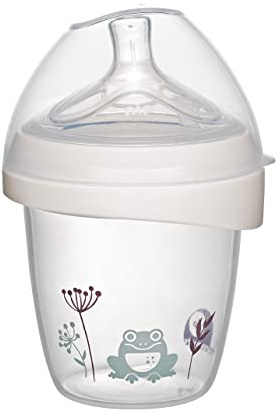 nip Babyflasche Silikon: 150 mL, S Sauger, mit extra breiter Lippeenauflage speziell für Neugeborene