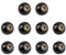 ASFINS Kugelknopf M6, 10 Stücke Klemmknopf M6 Kugelgriff, Schwarz Kugelknöpfe Eingebaute Kupfermutter für Werkzeugmaschine, Schwarz (M6 x 25)