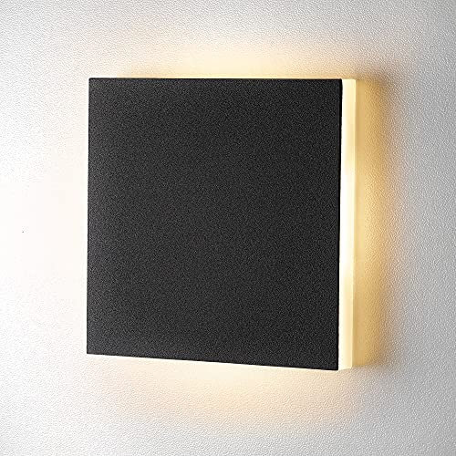 lambado® Premium LED Wandeinbauleuchte für Schalterdose - Treppenbeleuchtung 230V in schwarz für Innen - 1.5W ColorSwitch für Ambiente & Sicherheit im Dunkeln