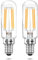 DoRight Lampadine per Cappa Cucina E14 4W LED SES Lampada per Elettrodomestici 40W Equivalente Lampadina a Filamento Tubolare T26 Bianco Caldo 2700K Dimmerabile per Aspiratore/Frigoriferi