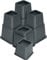 Utopia Bedding - 8 stuks Hoogwaardige verstelbare meubelverhogers (4 Hoog en 4 Kort) - Sterke ruimtebesparende verhoger - bedverhoger, tafelverhoger, stoelverhoger, bankverhoger (8 tot 20cm) (Grijs)