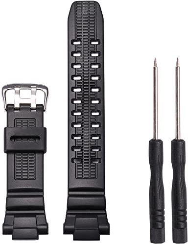 XBHSW Armband aus Gummi, kompatibel mit Casio G-Shock, Herren-Uhrenarmband, 21 mm, Schwarz, Wasserdicht, Langlebig