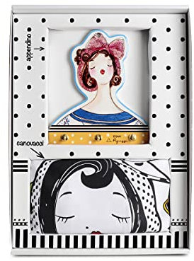 Egan Juego de Perchas Amarillas y 2 paños de Cocina con diseño de muñecos