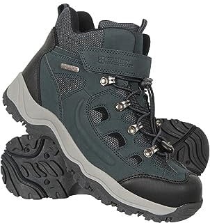 Mountain Warehouse Adventurer Womens Adaptive Waterproof Boots - IsoDry Shoes with Touch Strap Fastening - Spring Summer, Hiking, Trekking, Outdoors & Walking Black Adult Shoe Size 6
