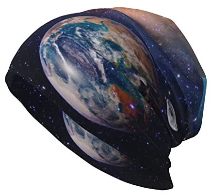 Süße Tier Fuchs Blume Unisex Erwachsene Mütze, Lose Weiche Strickmütze Beanie Mütze, Warme und Langlebige Mütze für kaltes Wetter.Cap, Universum Galaxie Weltall, EinheitsgröÃŸe