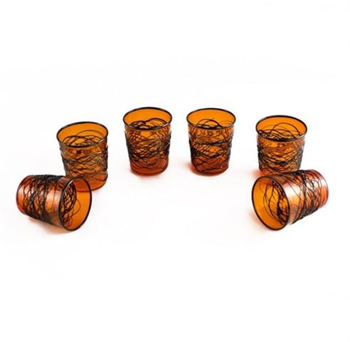 YourMurano - Murano Glass, Six Tumblers Set for Decor, Handmade Glassware, Blown Glass Artworks