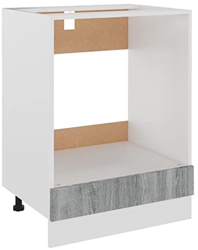 vidaXL Herdumbauschrank Grau Sonoma 60x46x81,5 cm Holzwerkstoff