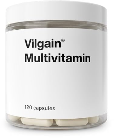 Vilgain® Multivitamin - Komplexes Nahrungsergänzungsmittel mit 13 Vitaminen & 7 Mineralstoffen zur umfassenden Unterstützung der Gesundheit | Immunsystems, Muskeln und Nervensystem | 120 Kapseln