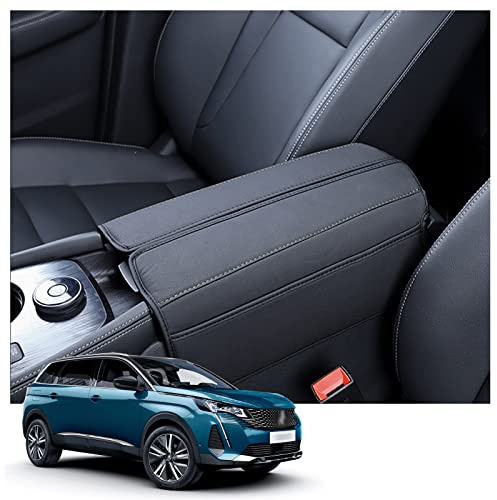 YEE PIN Housse de protection pour accoudoir compatible avec 3008 5008 2017-2023/508 508GT 508SW 2019+ Couvercle d'accoudoir en cuir pour console centrale Accessoires Housse de protection pour