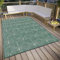 Hanse Home Pangli Outdoor Teppich Wetterfest – Wendeteppich Skandinavischer Boho Style Wasserfest Einfarbig Geometrisch 3D-Effekt für Garten, Balkon, Terrasse, Wohnzimmer – Grün, 200x290cm