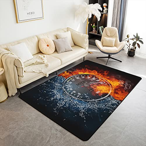 Loussiesd Extreme Sports Thema Modern Teppich Racing Sports Auto Teppich 150x200cm Weich Wohnzimmer Teppich für Küche und Balkon Home Wetterfest Dekor Schlafzimmer Wohnzimmer Boden Teppich