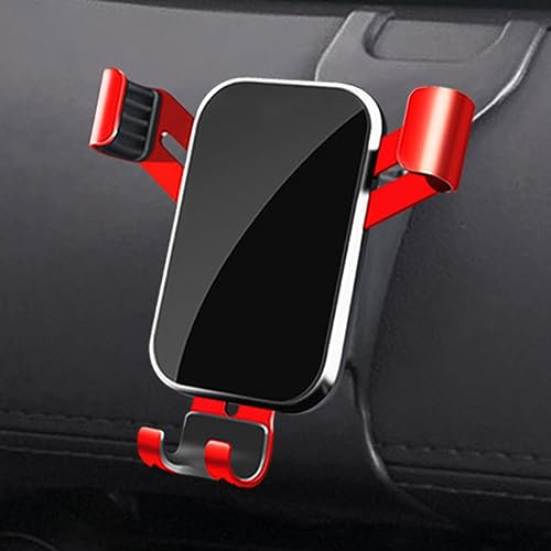 ORDALI Handyhalterung Auto für Audi Q3 2013 2014 2015 2016 2017 2018,Handyhalter 360° Drehbar telefonhalter EIN-Knopf-Release Autohalterung Handy für iPhone Android,B-red
