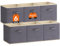 Lifewit 6 Stück Aufbewahrungsbox aus Stoff, Faltbar Aufbewahrungswürfel Kallax Boxen Aufbewahrung aus Vliesstoff mit Griff für Würfelregal Kallax Boxen Regal Einsatz, 33x33x33cm, Grau