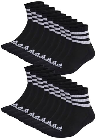 adidas 18 Paar C Sportswear MID 18p Mid Cut Socken Unisex Sportsocken, Farbe:Black, Socken & Strümpfe:46-48