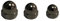 Hutmuttern DIN 1587 Edelstahl Schwarz M6 (10, M 6)