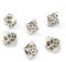 LYNX Set Dadi D8 - Set di Sei Dadi 8 Facce - Dadi per GDR a Tema Teschio & Ossa. Dadi Particolari per D&D, Dungeons & Dragons (DND), Warhammer, Pathfinder, Magic The Gathering (MTG). (Bianco)