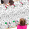 POPOYU Ostern Riesen-Maltischdecke für Kinder, 137 x 274 cm, Osterhasen-Malposter, Tischdecke, Malbücher, Maltischdecke für Mädchen, Jungen, Schule, Party, Poster, pädagogisches Doodle-Aktivitätsspiel