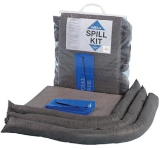 25 Litre AdBlue Spill Kit with Absorbent Socks Pads Carry Bag and Disposal Accessories for Fast Containment and Cleanup in Vehicles Workshops and Transport Environments