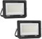 Royana Projecteur Extérieur LED 2x 500W 50000LM 6000K Blanc Froid IP65 Imperméable Spot de Sécurité pour Jardin, Cour, Terrasse, Square, Usine