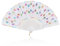 lvzhen Hand Fan Folding, Lace Spanish Fan Peacock Pattern Folding Fan Plastic Handheld Fan for Women Suitable for Wedding Engagement Dancing Birthday Party Cosplay (White2)