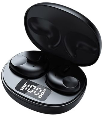 Cuifati Invisible Mini Earbuds Wireless Bluetooth, Invisible Sleep Ear Buds with LED Battery Display, Smart Touch Control, Portable Small Headphone for Sleep Work Driving Running Exercise
