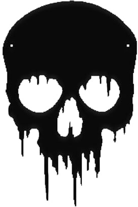 MOONDAME Totenkopf-Wanddekoration aus Metall, Wanddekoration, Halloween-Skelett-Skulptur für Innen- und Außendekorationen