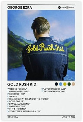 bntjxz Exklusives Kunstposter mit Sänger George Ezra Music Cover Gold Rush Kid Poster auf Leinwand Poster Schlafzimmer Dekor Landschaft Büro Zimmer Dekor Geschenk 30 x 45 cm