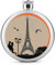 Flacon De Hanche En Acier Inoxydable Tour Eiffel Flasque À Alcool Bouteille De Whisky De Poche Pour Vodka Rum 9x9cm