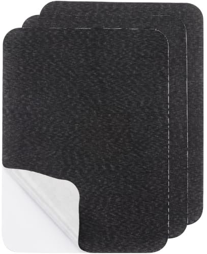 GORGECRAFT 3Pcs 28x20cm Linen Repair Patches Self-Adhesive Linen Fabric Patches Waterproof Rectangle Sofa Repairing Tape Stickers Black Repair Patch Kits for Furniture Couch Car Seats Awnings Chairs