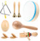 MXTIMWAN Ensemble d'Instruments à Percussion en Bois, 9PCS Jouets Musicaux Montessori pour Enfants, Instrument de Musique Enfant pour Cadeau Fille Garçons 3 4 5 Ans
