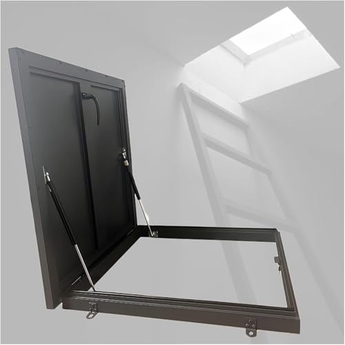 Acciaio Zincato Porta Per Botola Sul Tetto,Soffitta Cantina Seminterrata Scale Coperchio Di Uscita Con Maniglia,Cappucci Per Botola Di Fuga Soffitta Coperchio Di Accesso,50 * 50cm