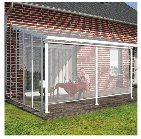 RLINZ Transparente rollos, Outdoor-Vinyl-Rollo-Rollo Wasserdicht,PVC-Weichglas für Terrasse, pavillon, Außenbereich (0.9x1.8m)