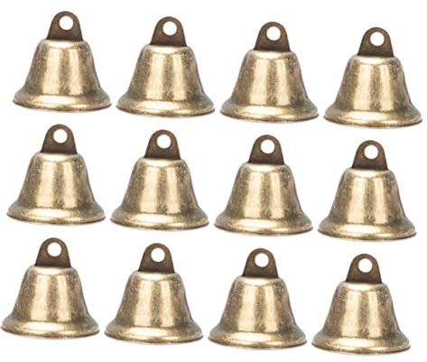 DOITOOL 25piezas Cascabeles Plateados Para Manualidades Campanillas Doradas Vintage Decoración Jardín